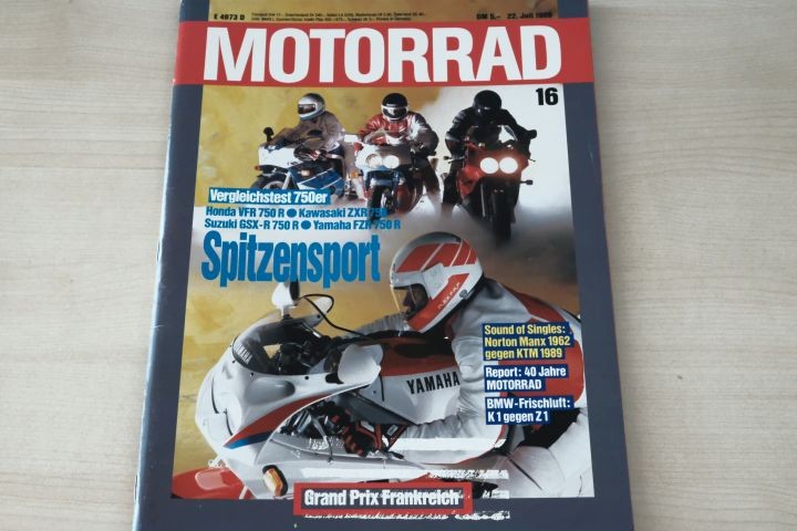 Deckblatt Motorrad (16/1989)