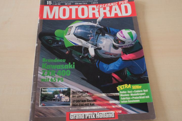 Deckblatt Motorrad (15/1991)