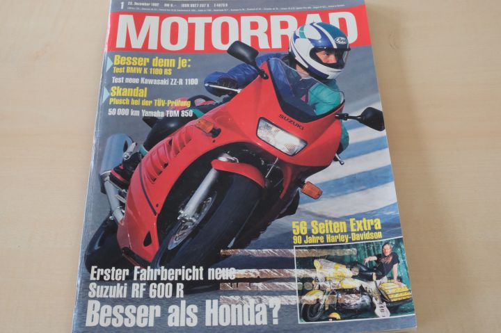 Deckblatt Motorrad (01/1992)