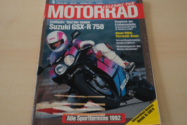 Deckblatt Motorrad (04/1992)