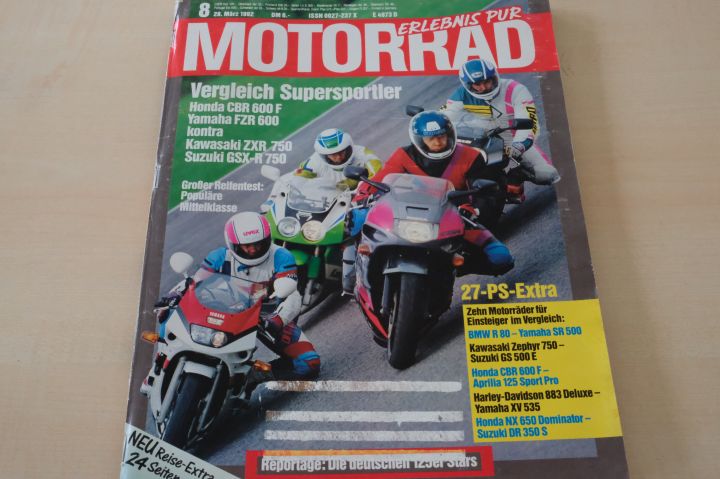 Deckblatt Motorrad (08/1992)