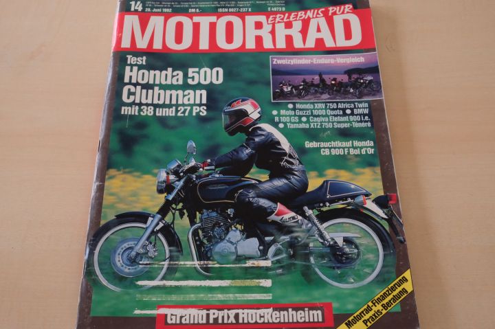 Deckblatt Motorrad (14/1992)
