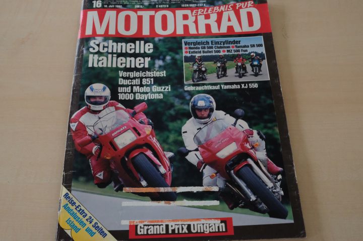 Deckblatt Motorrad (16/1992)