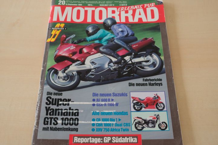 Deckblatt Motorrad (20/1992)