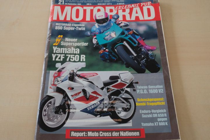 Deckblatt Motorrad (21/1992)