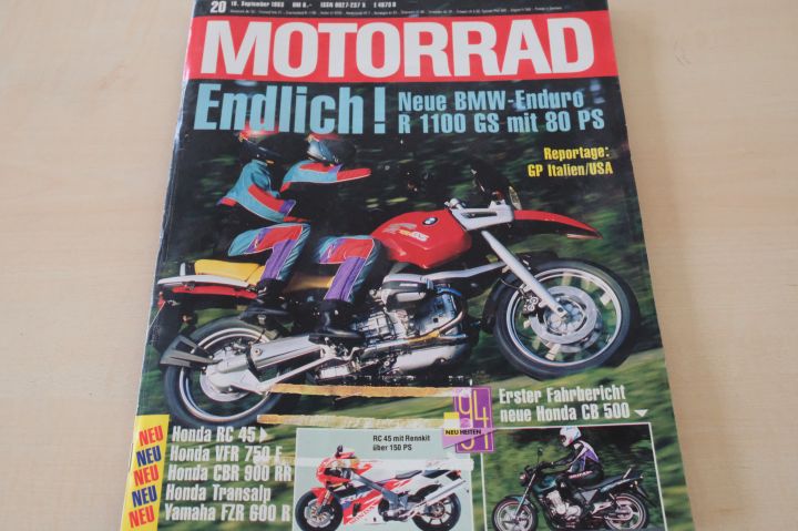Deckblatt Motorrad (20/1993)