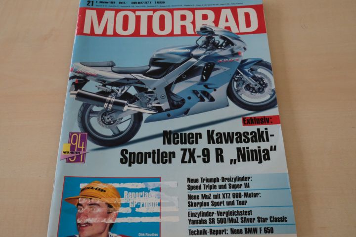 Deckblatt Motorrad (21/1993)