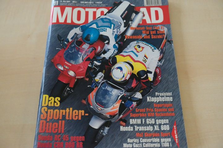 Deckblatt Motorrad (11/1994)