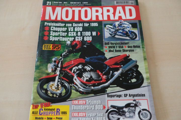 Deckblatt Motorrad (21/1994)