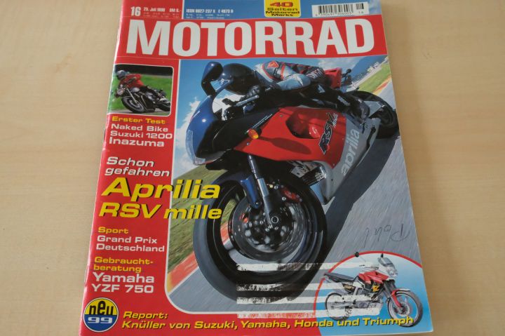 Deckblatt Motorrad (16/1998)