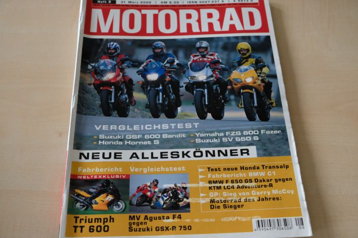 Deckblatt Motorrad (08/2000)