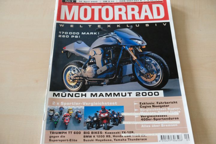 Deckblatt Motorrad (09/2000)