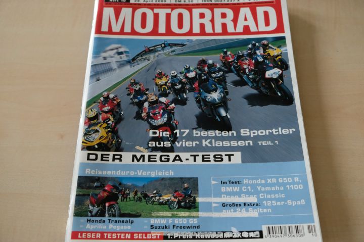 Deckblatt Motorrad (10/2000)