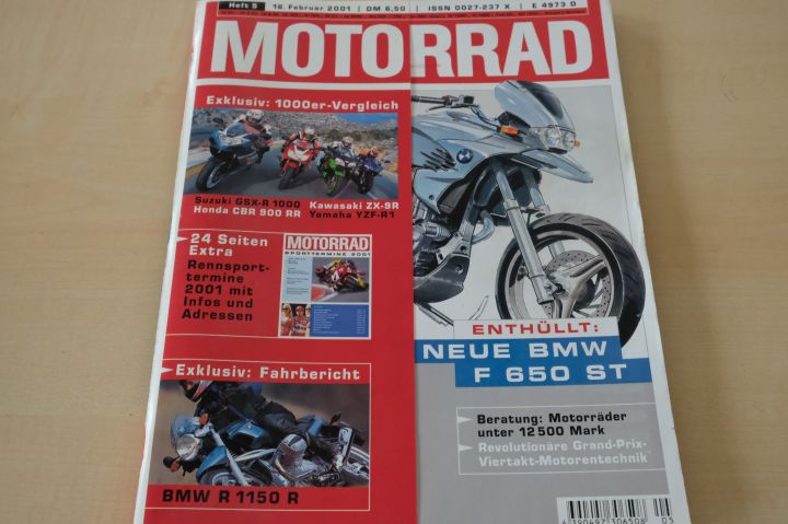 Deckblatt Motorrad (05/2001)