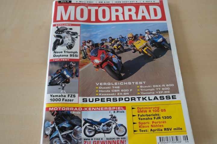 Deckblatt Motorrad (06/2001)