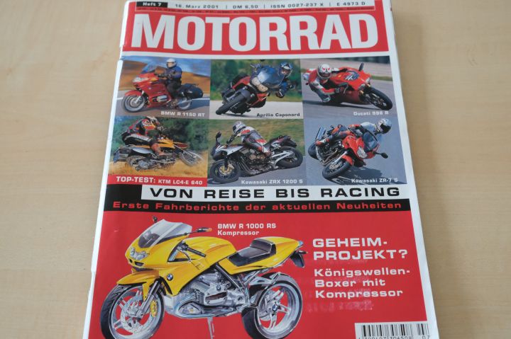 Deckblatt Motorrad (07/2001)