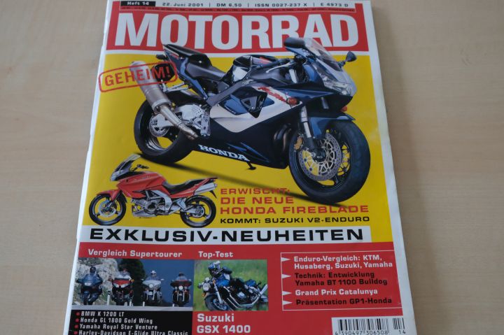Deckblatt Motorrad (14/2001)