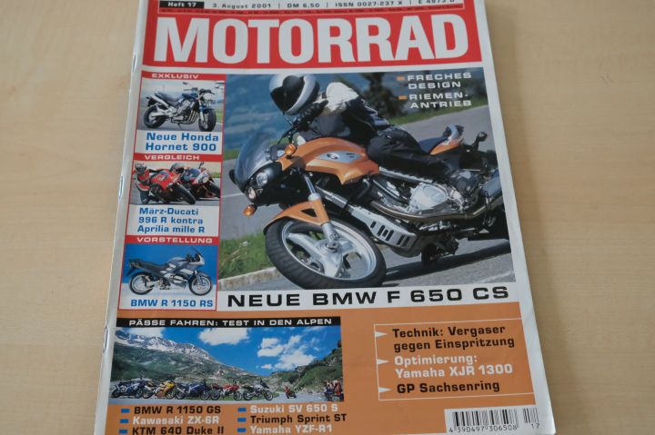 Deckblatt Motorrad (17/2001)