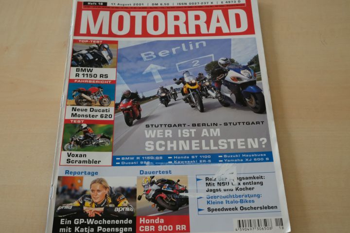 Deckblatt Motorrad (18/2001)