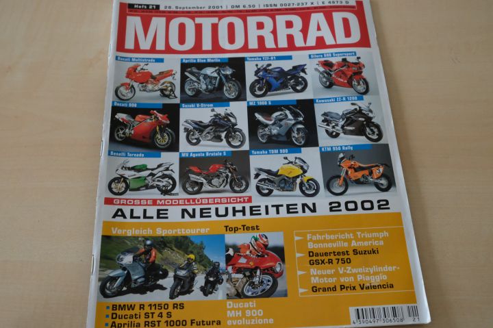 Deckblatt Motorrad (21/2001)