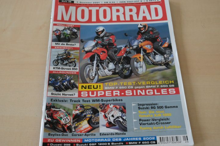 Deckblatt Motorrad (26/2001)