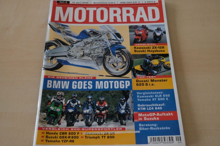 Deckblatt Motorrad (09/2002)