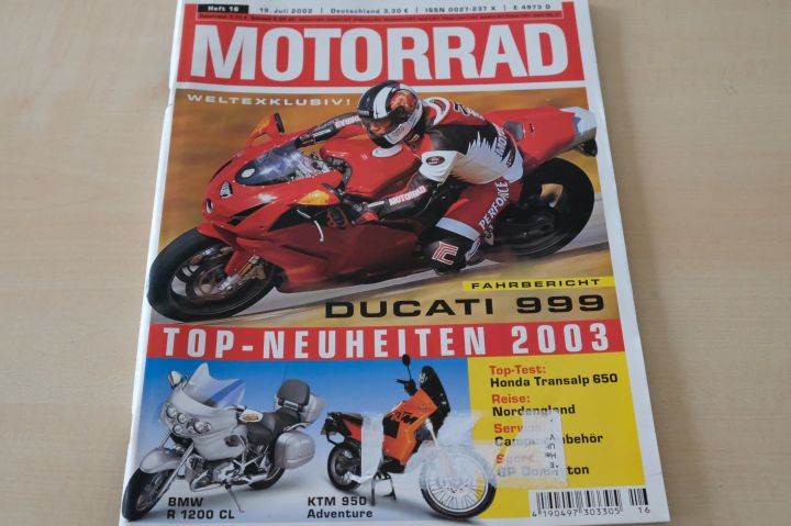 Deckblatt Motorrad (16/2002)