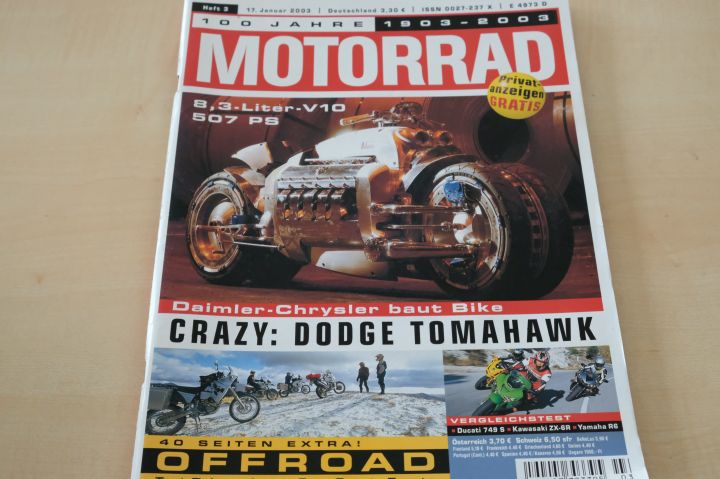 Deckblatt Motorrad (03/2003)