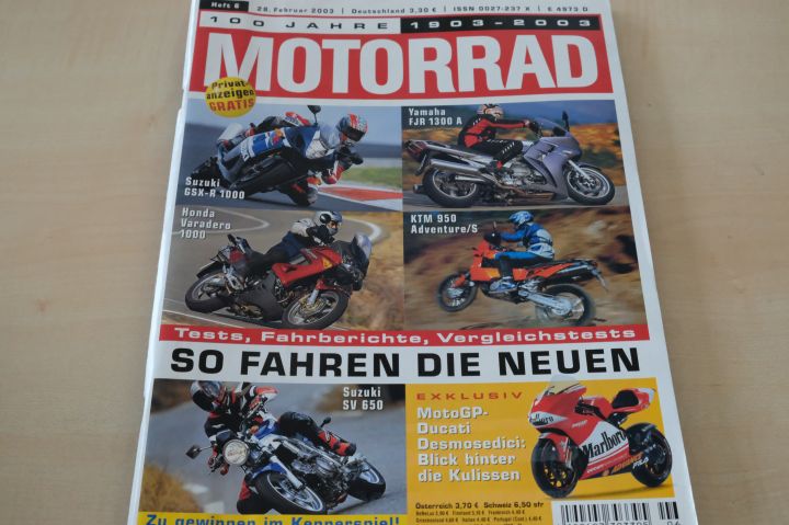 Deckblatt Motorrad (06/2003)