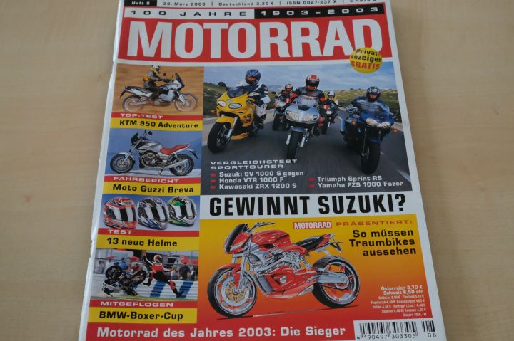 Deckblatt Motorrad (08/2003)