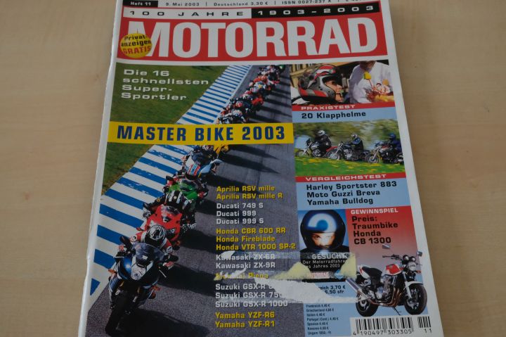 Deckblatt Motorrad (11/2003)