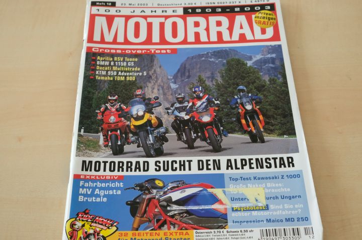 Deckblatt Motorrad (12/2003)