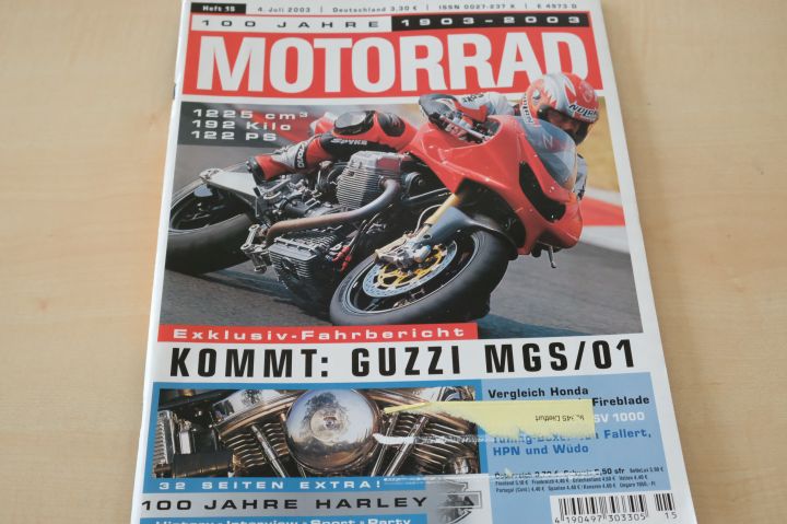 Deckblatt Motorrad (15/2003)