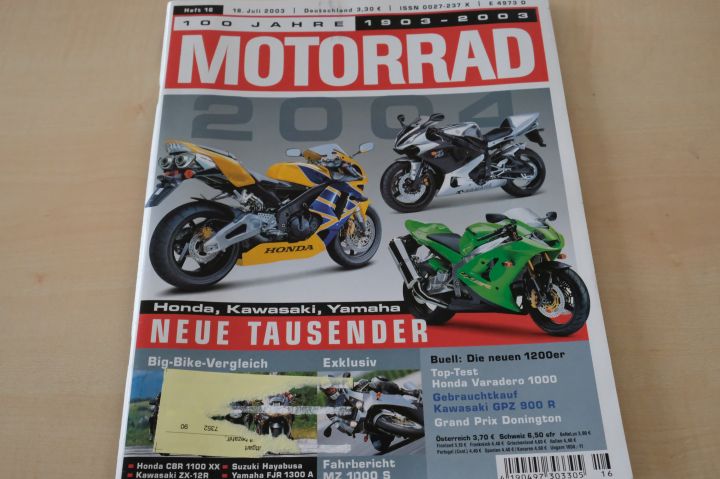 Deckblatt Motorrad (16/2003)