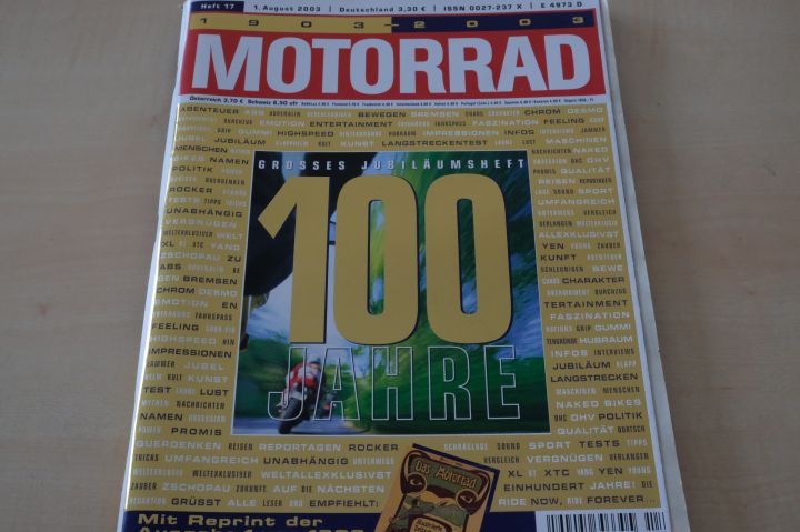 Deckblatt Motorrad (17/2003)