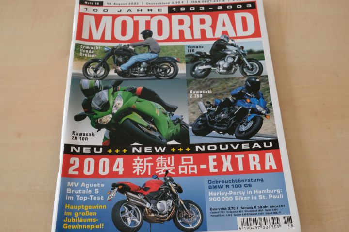 Deckblatt Motorrad (18/2003)