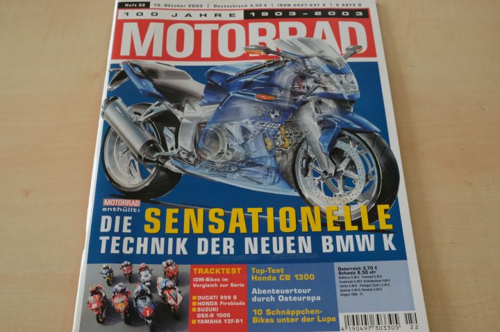 Deckblatt Motorrad (22/2003)