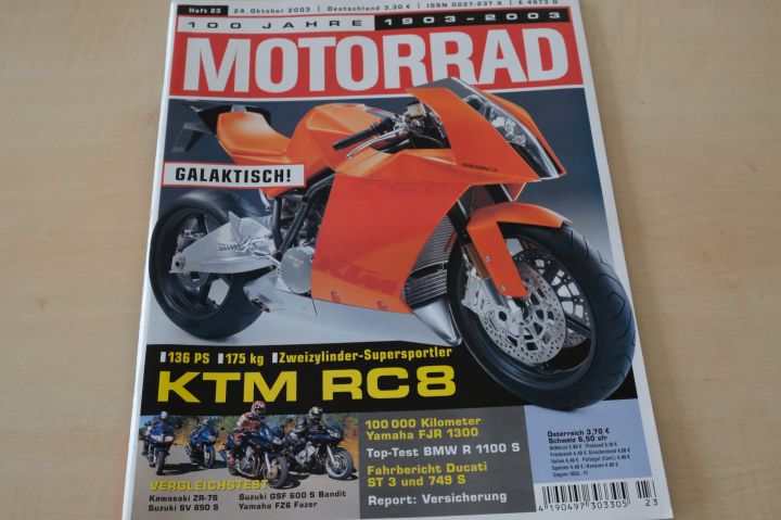 Deckblatt Motorrad (23/2003)