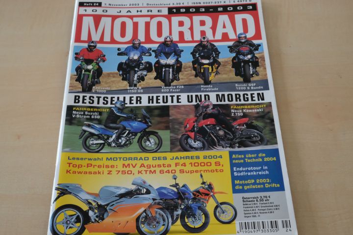Deckblatt Motorrad (24/2003)