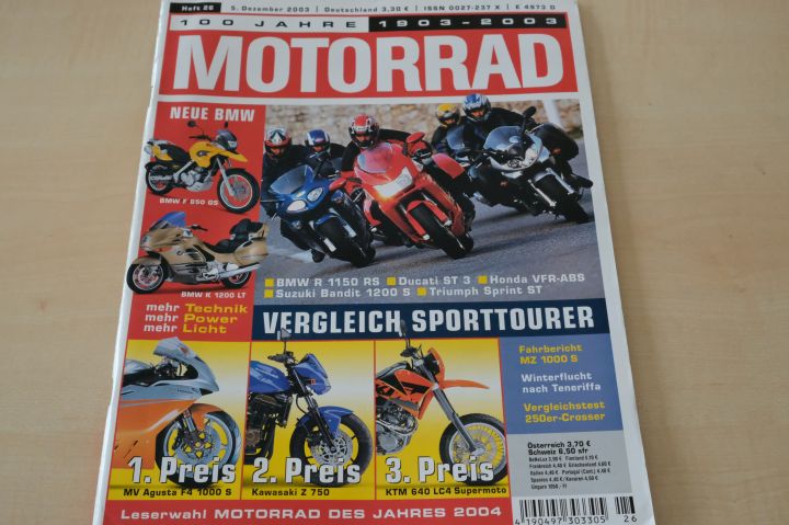 Deckblatt Motorrad (26/2003)
