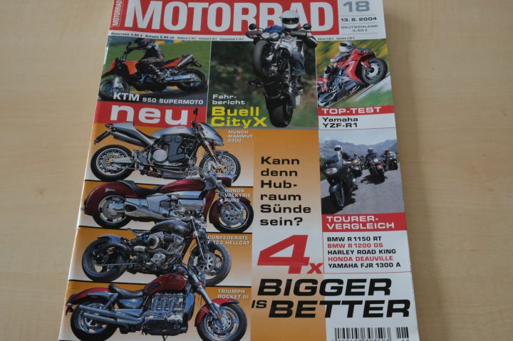 Deckblatt Motorrad (18/2004)