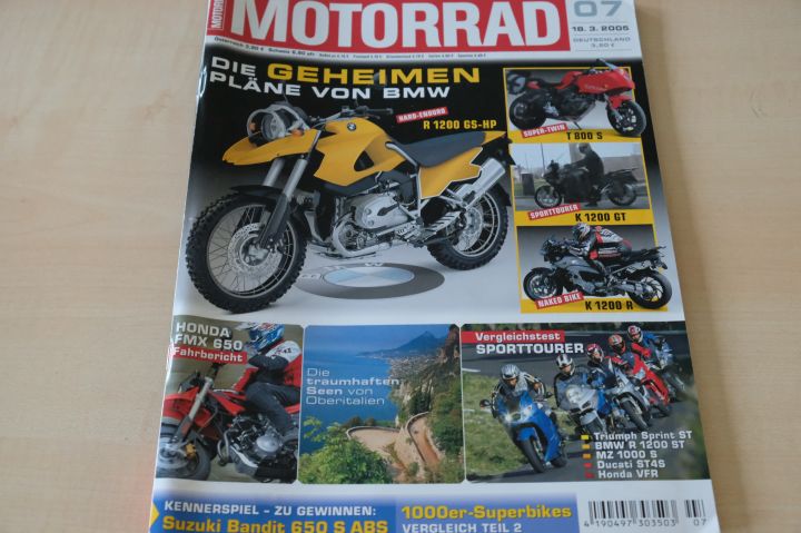 Deckblatt Motorrad (07/2005)