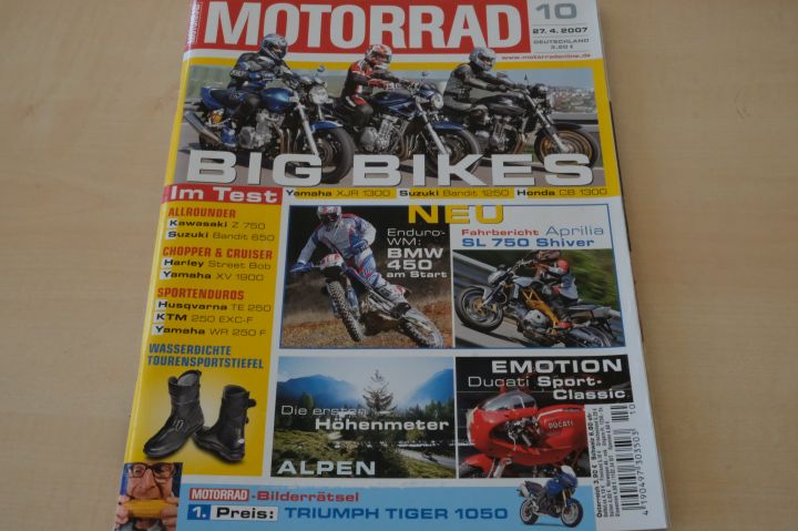 Deckblatt Motorrad (10/2007)