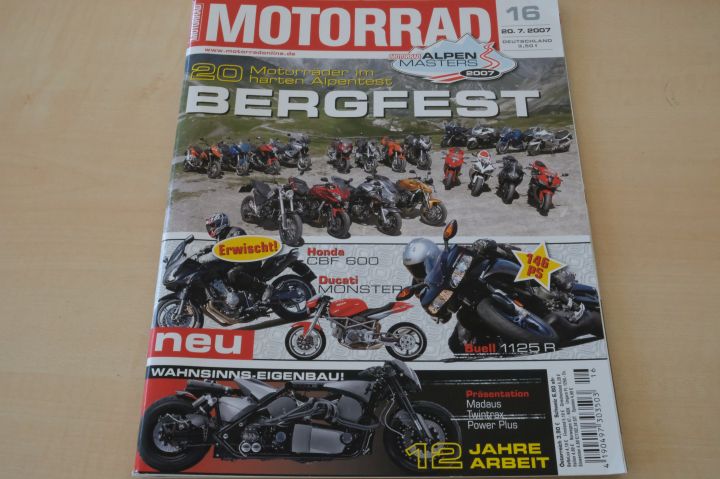 Deckblatt Motorrad (16/2007)