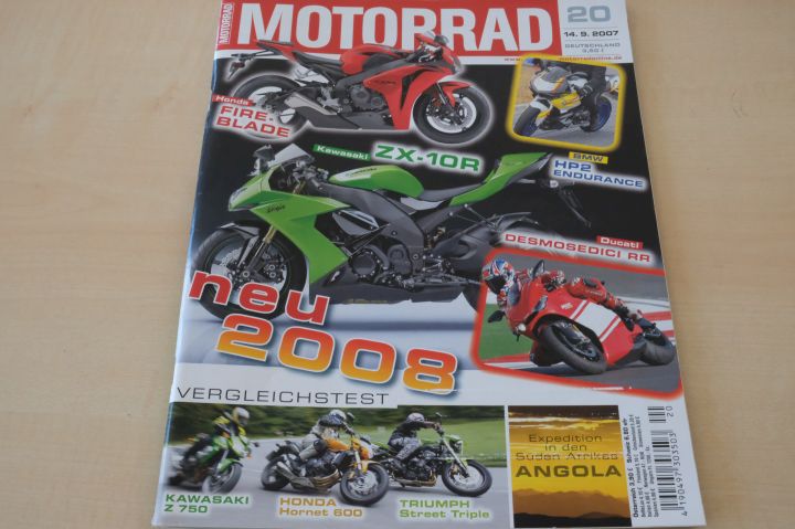Deckblatt Motorrad (20/2007)