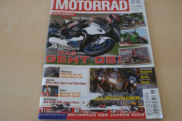 Deckblatt Motorrad (26/2007)