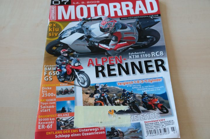 Deckblatt Motorrad (07/2008)