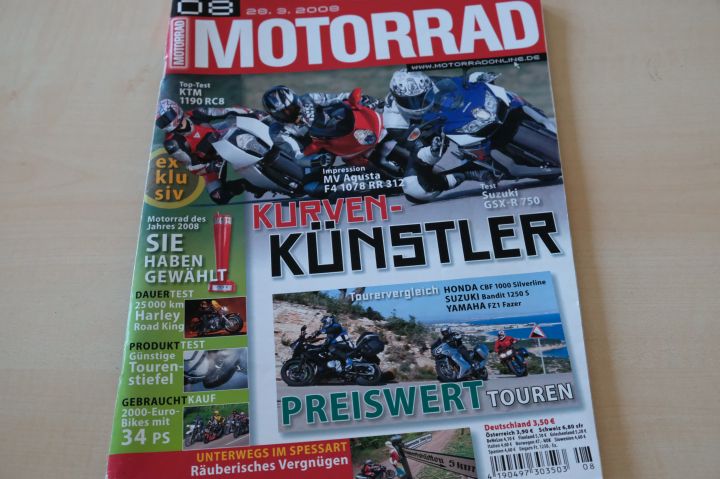 Deckblatt Motorrad (08/2008)