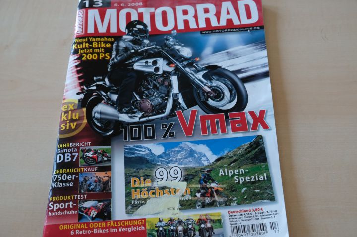 Deckblatt Motorrad (13/2008)
