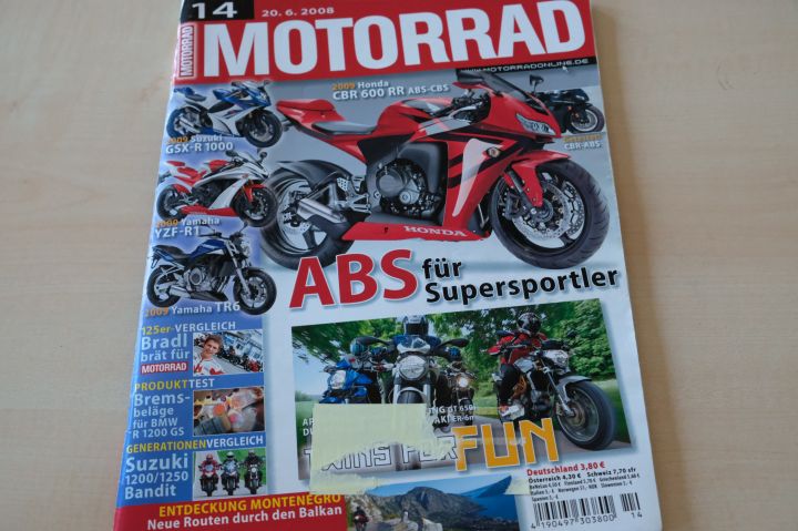 Deckblatt Motorrad (14/2008)